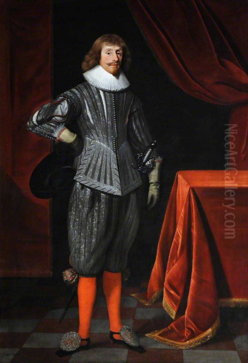 Thomas Bruce, 3rd Lord Bruce of Kinloss, 1st Earl of Elgin (1599-1663) Oil Painting by Daniel Mijtens
