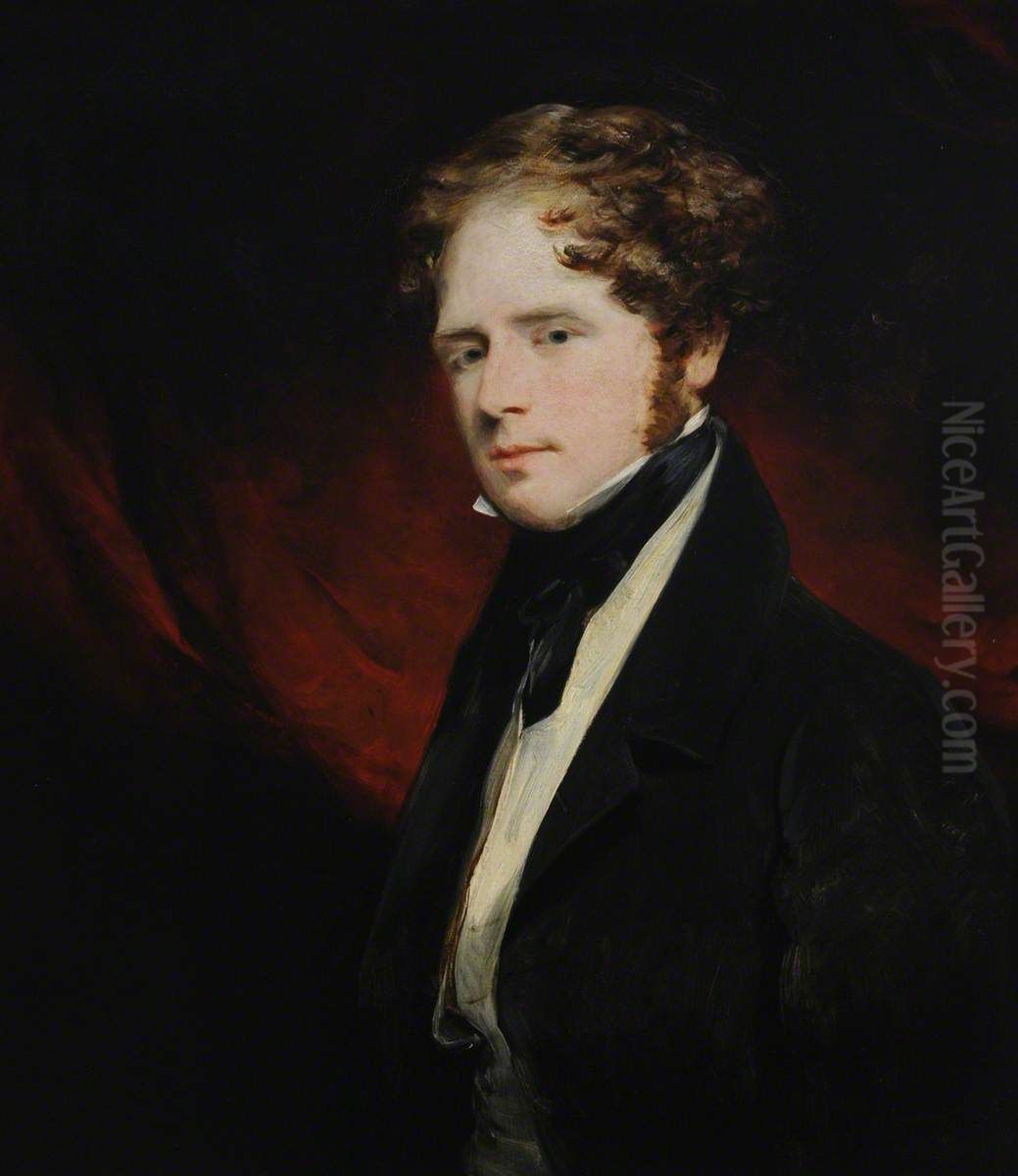 The Right Hon. William Saunders Sebright Lascelles, PC (1798 - 1851) Oil Painting by John Jackson