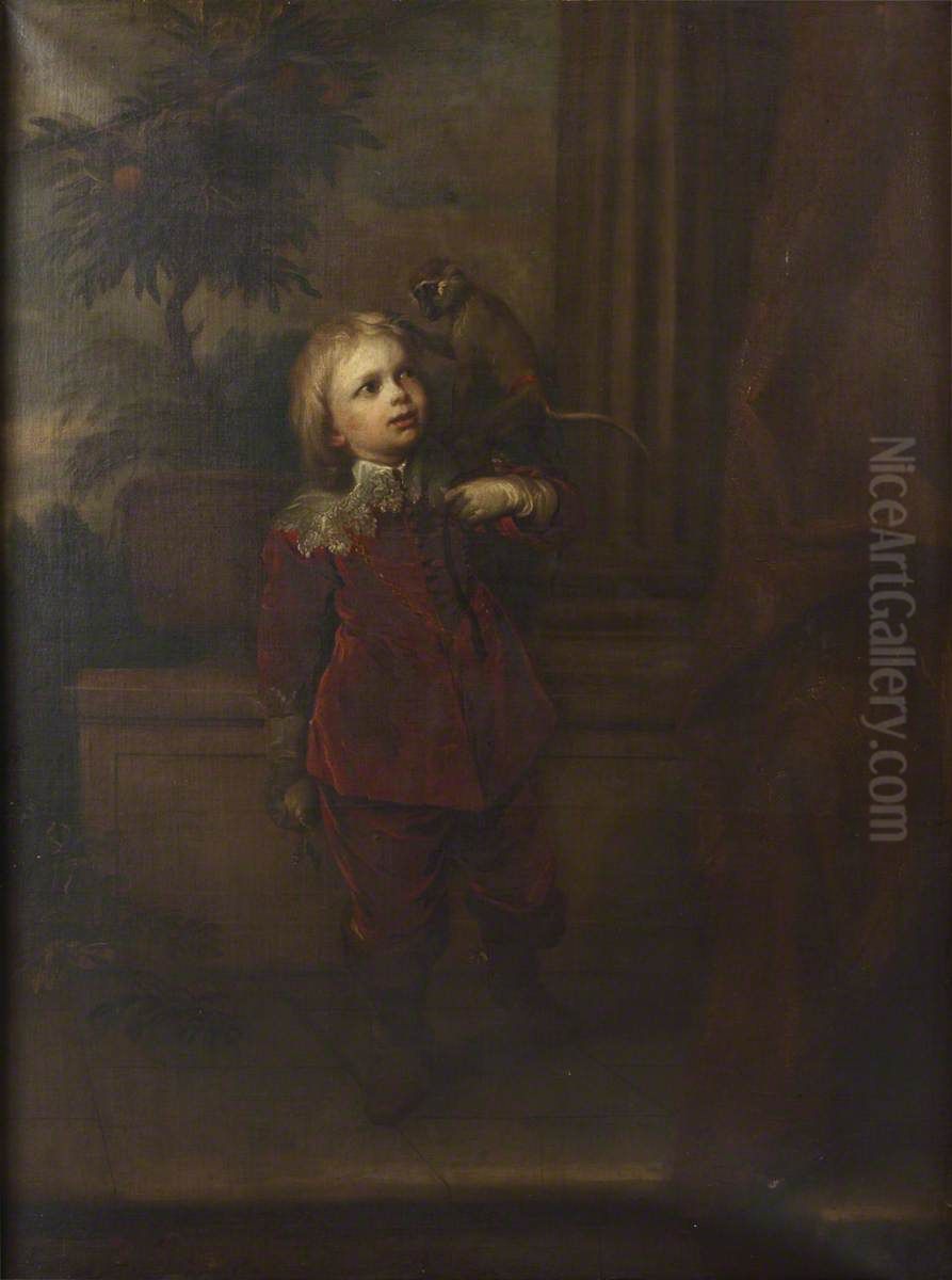 Sir Jeffrey Hudson (1619 - 1682) Oil Painting by Sir Anthony Van Dyck