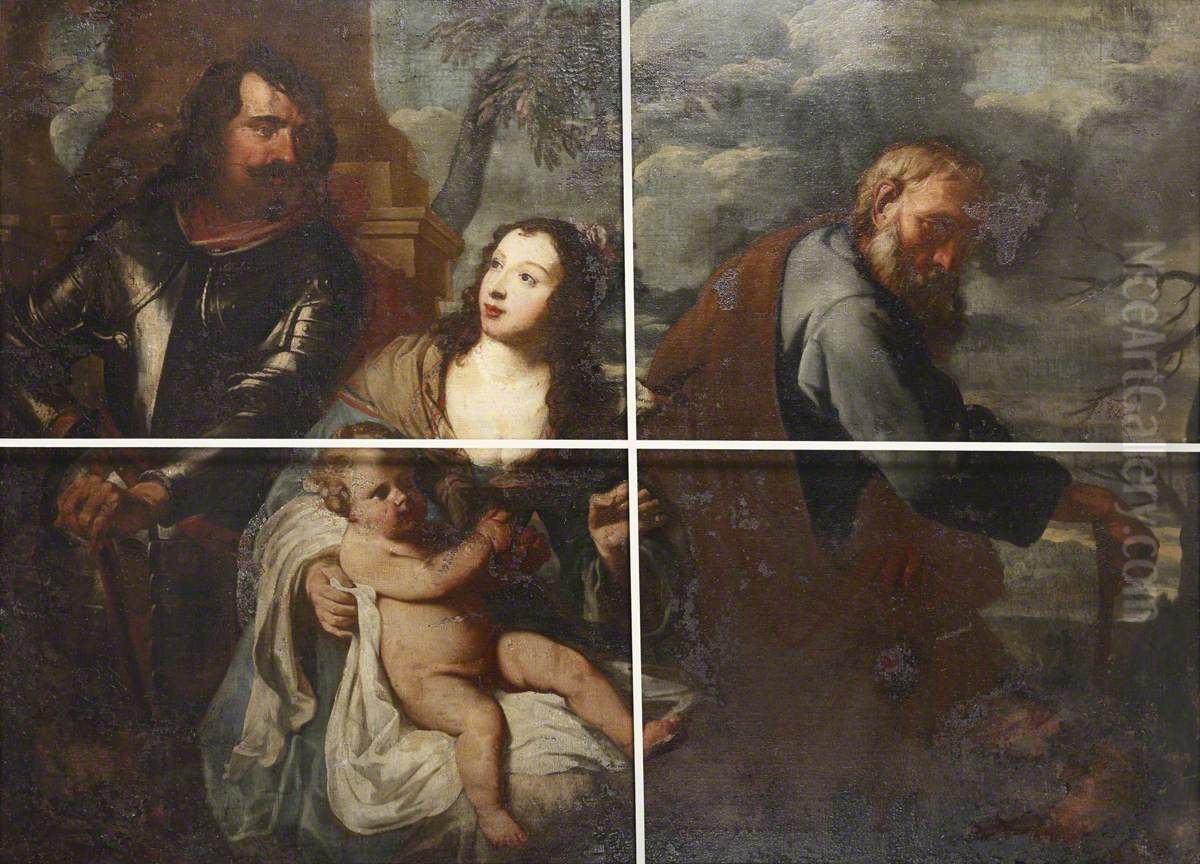 Rest on the Flight into Egypt with Saint George Oil Painting by William Dobson