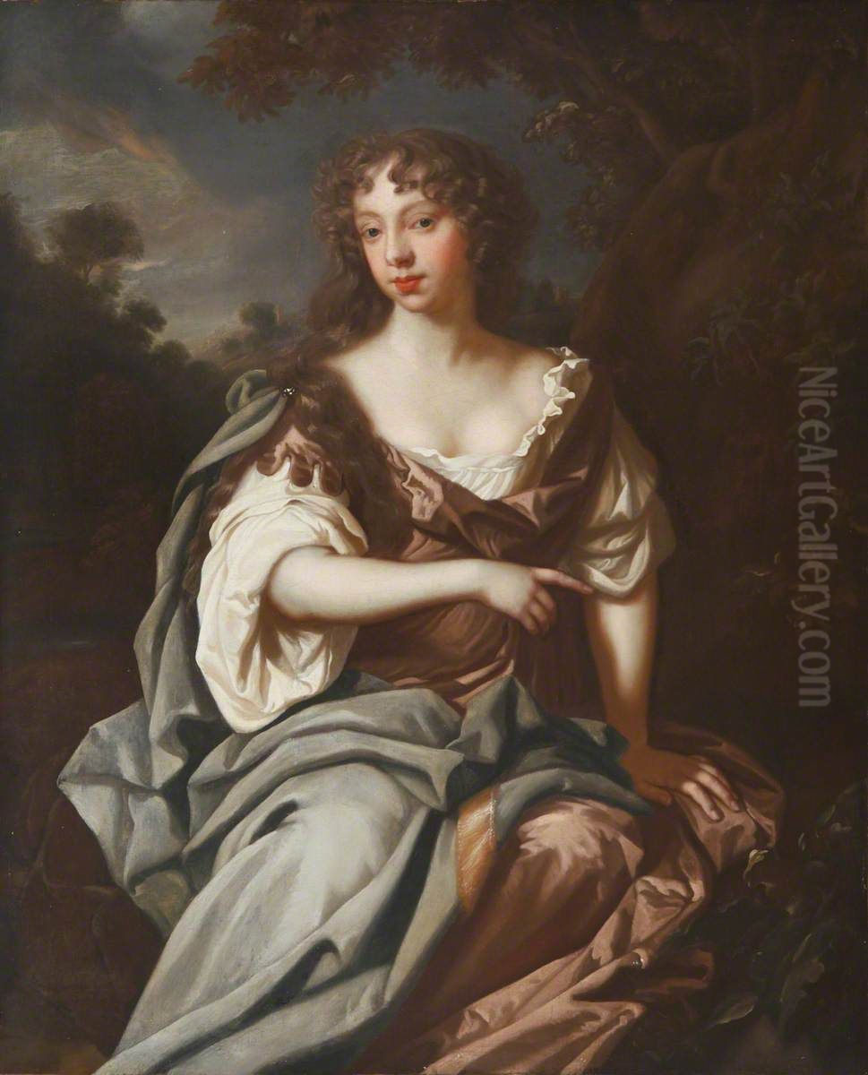 Called 'Nell Gwynne' (1651-1687) Oil Painting by Peter Lely