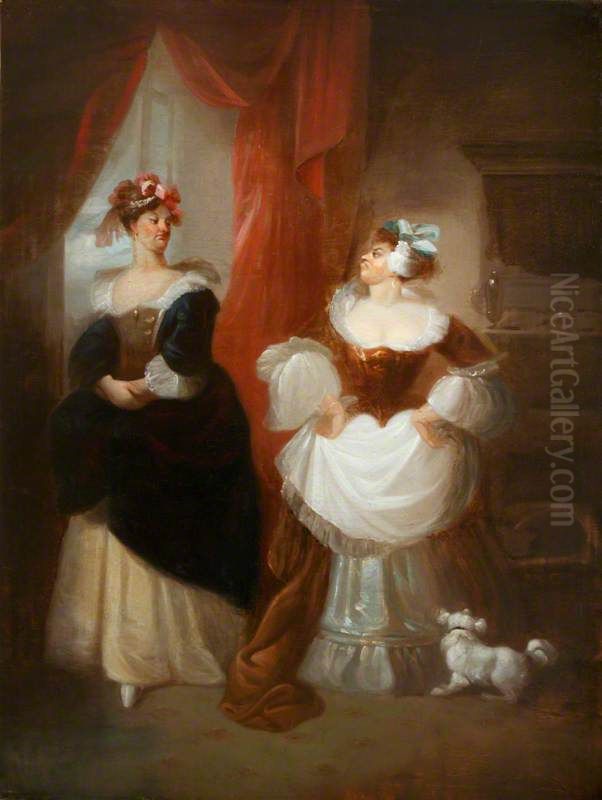 The Rival Waiting Women Oil Painting by Robert Smirke