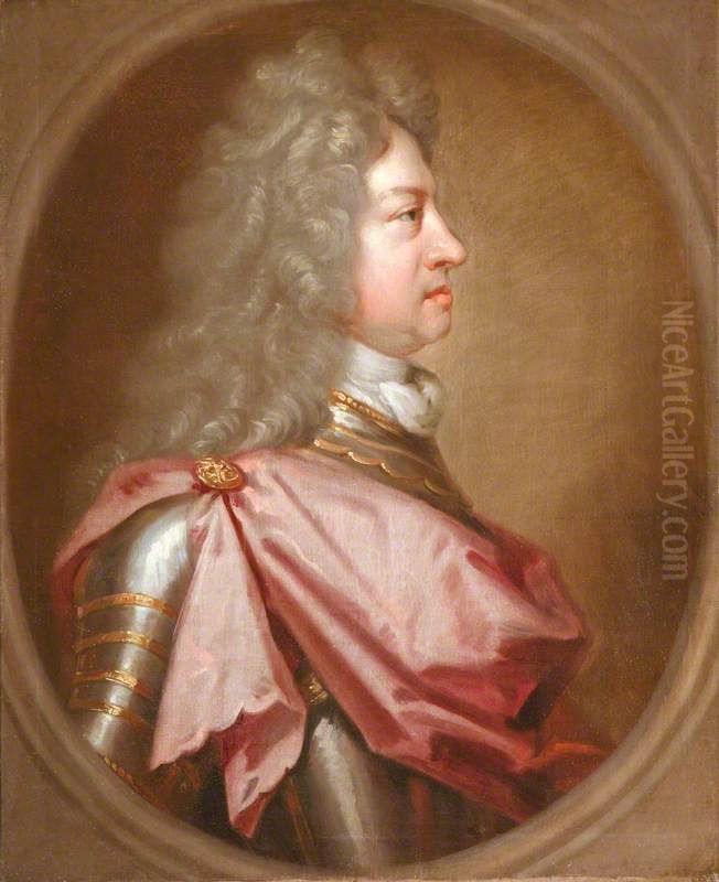 King George I (1660-1727) in Profile, 'The Coin Portrait' Oil Painting by Godfrey Kneller