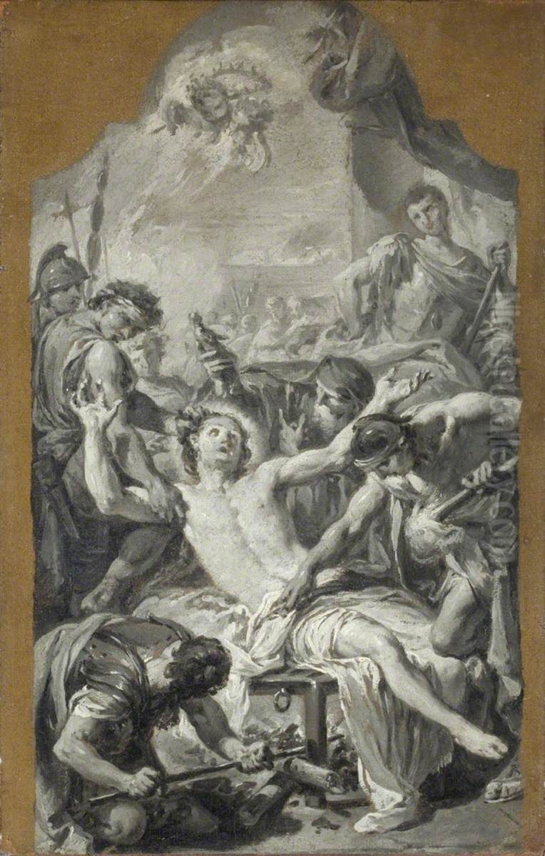 The Martyrdom of Saint Lawrence Oil Painting by Giambattista Pittoni