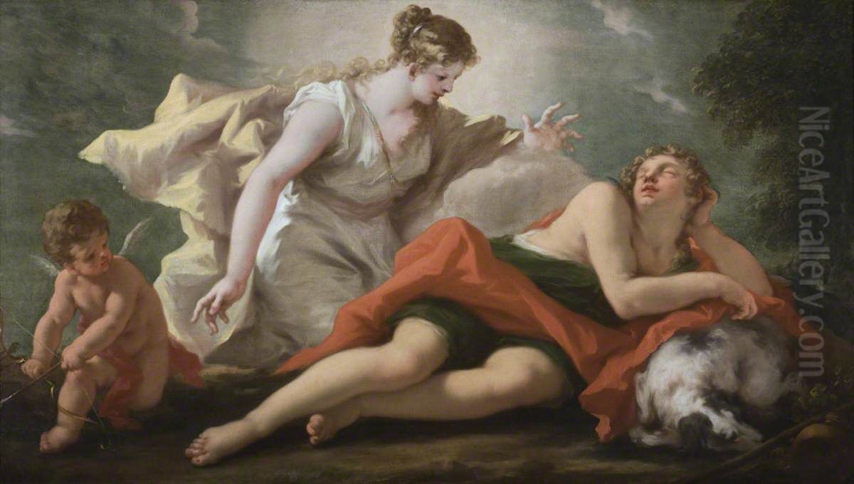 Diana (Selene) and Endymion Oil Painting by Giovanni Antonio Pellegrini