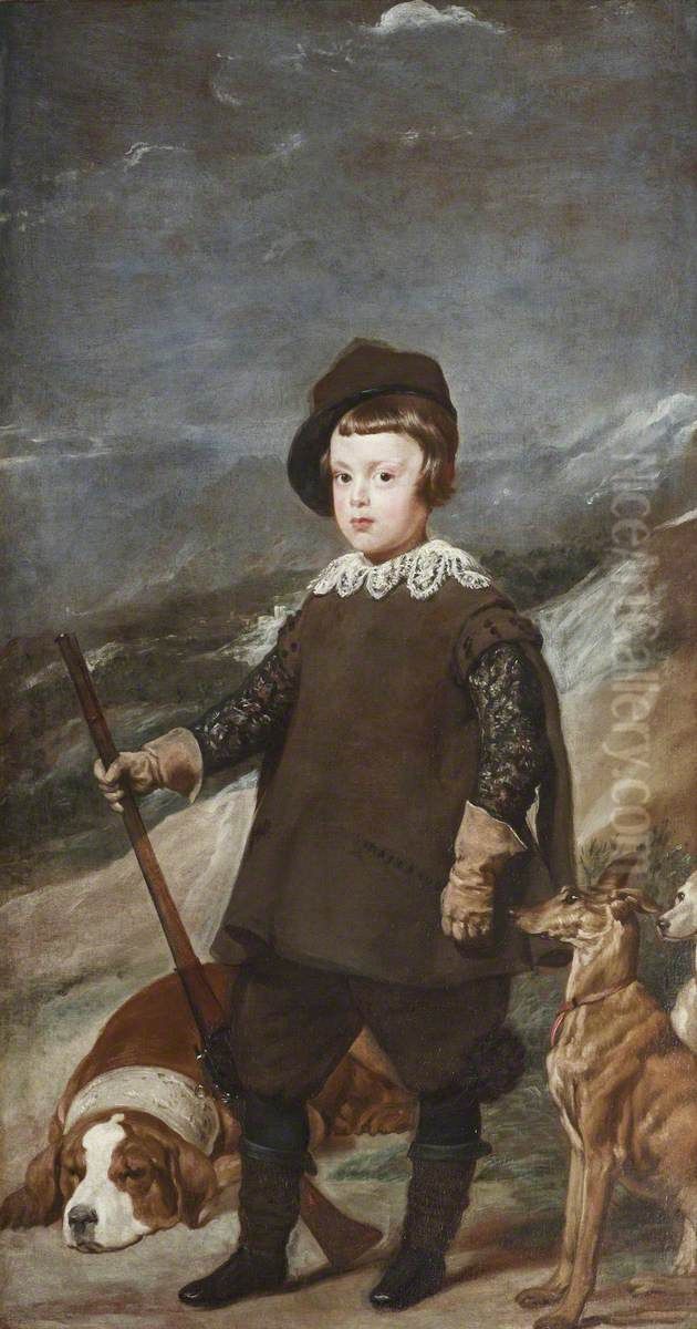 Prince Baltasar Carlos (1629-1646), aged 6, as a Hunter Oil Painting by Diego Rodriguez de Silva y Velazquez