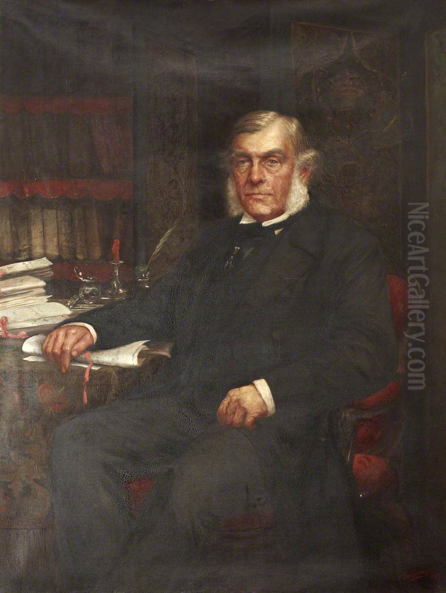 George Edward Wythes (1839-1875) Oil Painting by Lowes Cato Dickinson