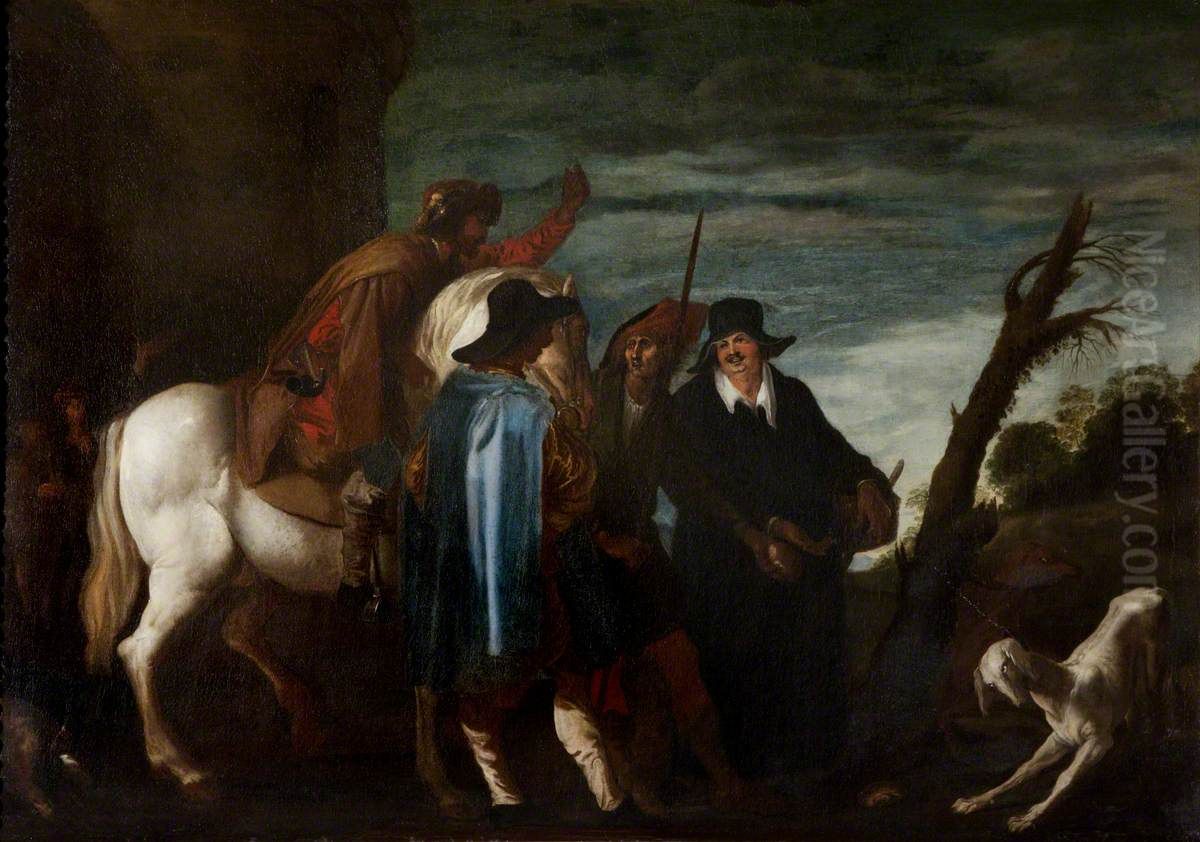 The Fable of the Piovano Arlotto (from D.M.Manni's Vita de Arlotto Mainardi, Capri, 1762) Oil Painting by Giovanni da San Giovanni