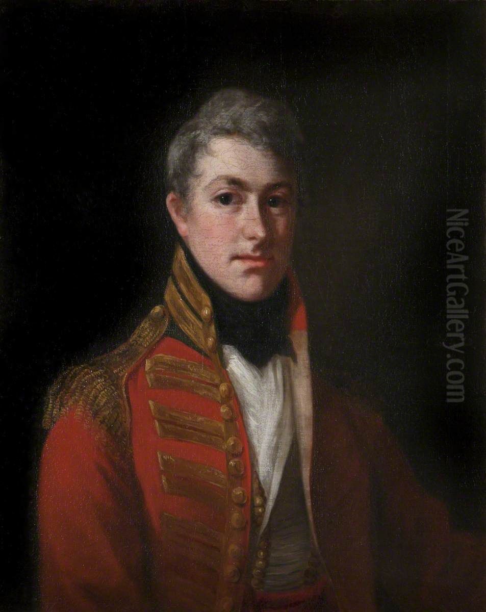 Major Augustus Curzon (1787-1829) Oil Painting by Sophie de Tott
