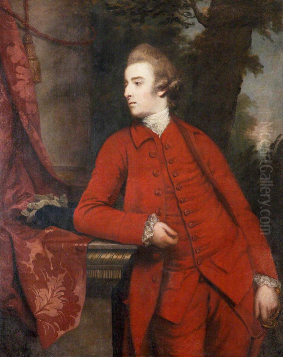 Colonel John Dyke Acland (1746-1778) Oil Painting by Of Sir Joshua Reynolds