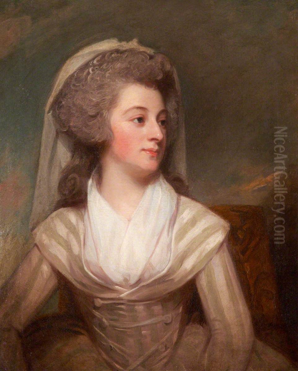 Lydia Henrietta Malortie, Mrs Henry Hoare (1754 - 1816) Oil Painting by George Romney