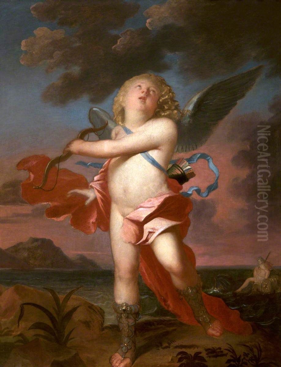 Cupid Preparing His Bow Oil Painting by Sir Anthony Van Dyck
