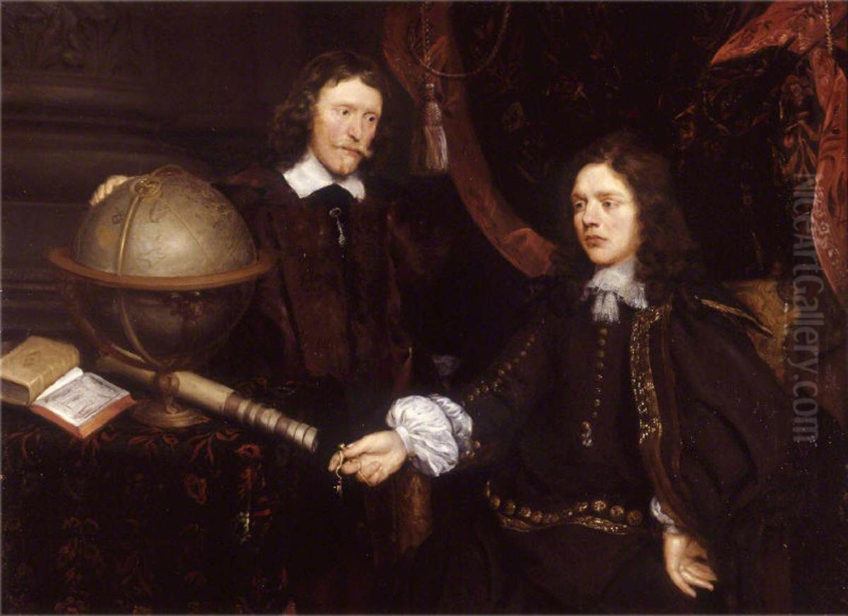 John Bankes (1626-1656) and his Tutor Sir Maurice Williams (1599/1601-1658) Oil Painting by Francis Cleyn