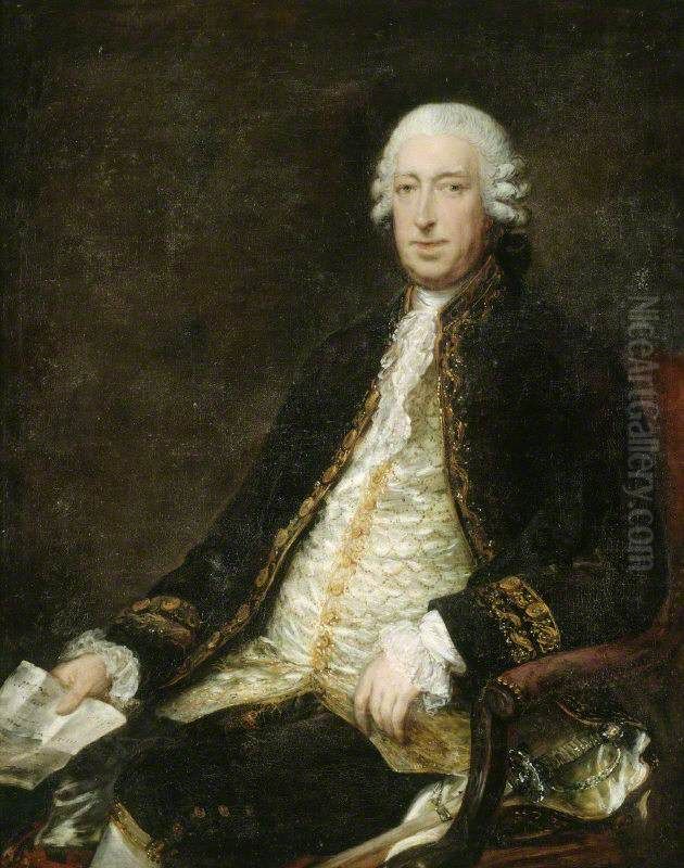 Lord George Sackville, Viscount Sackville (1716-1785) Oil Painting by Thomas Gainsborough