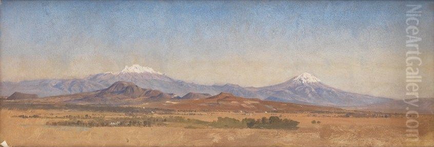 Valley of Mexico Oil Painting by Jose Maria Velasco Gomez Obregon