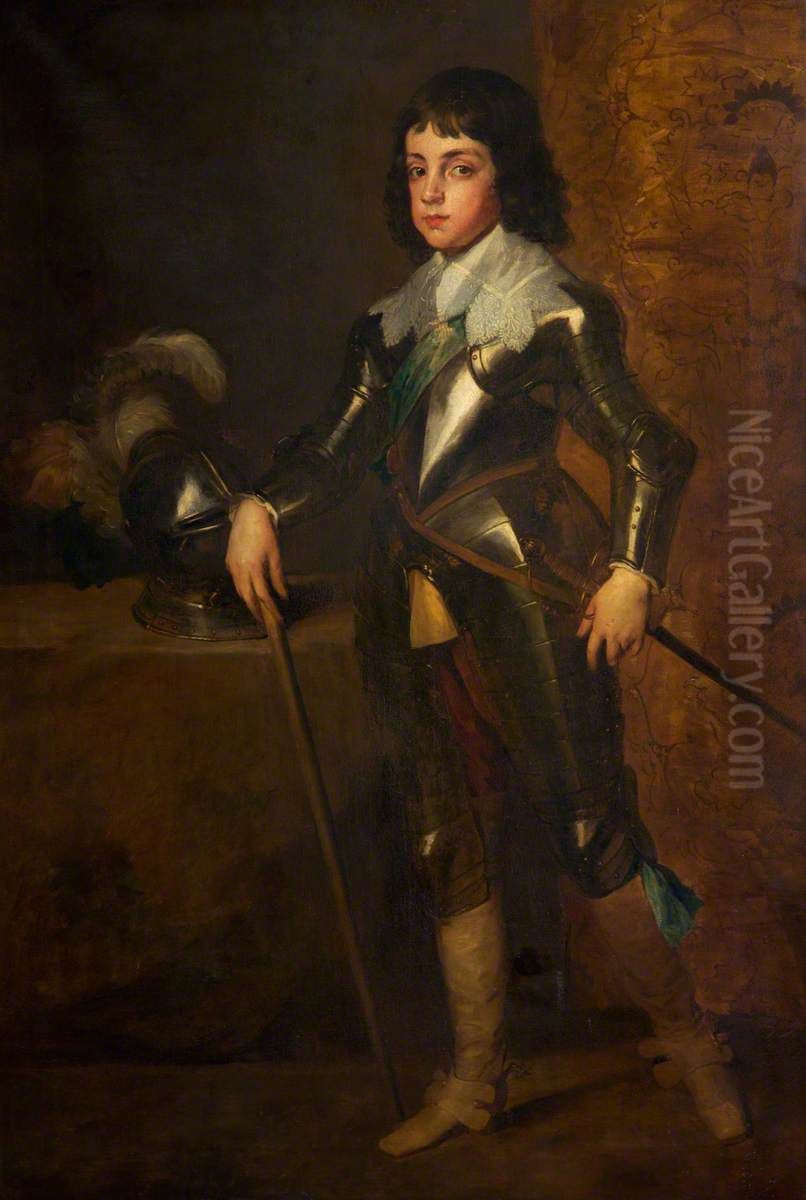 King Charles II (1630-1685), as a boy (after Van Dyck) Oil Painting by John Seymour Lucas