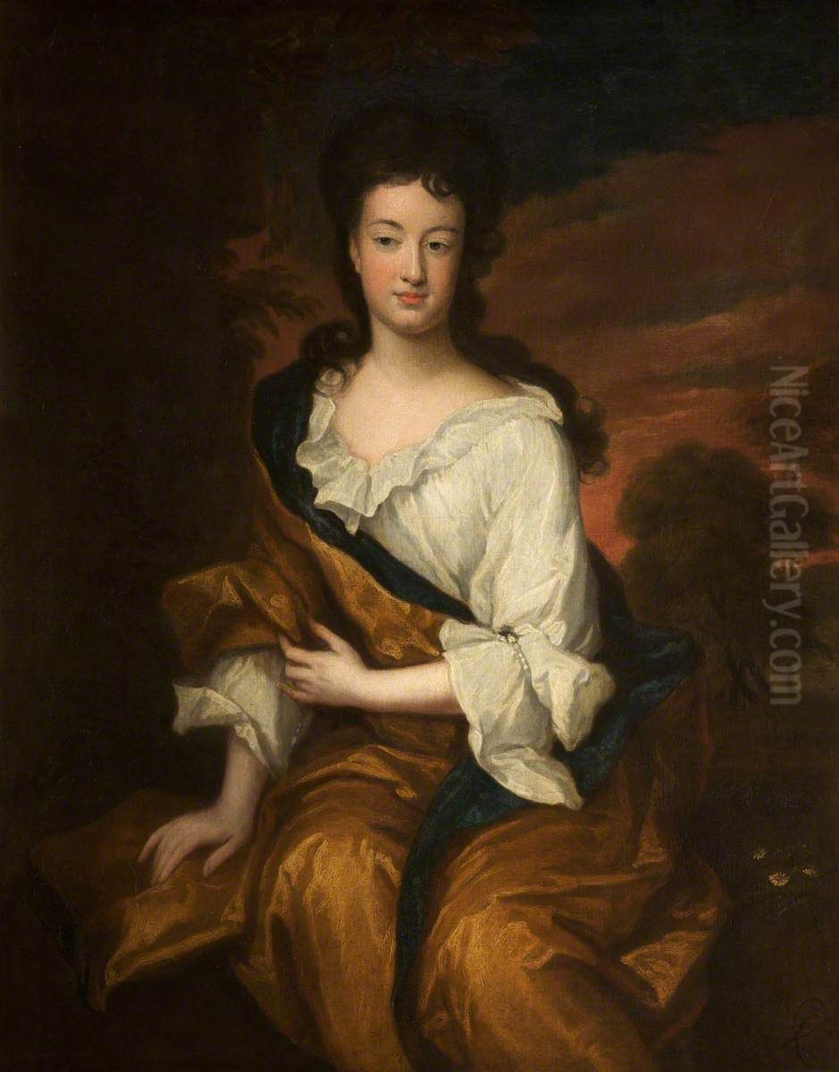 Frances Legh of Bruch, Mrs (Peter) Legh (1670 - 1728) Oil Painting by Godfrey Kneller