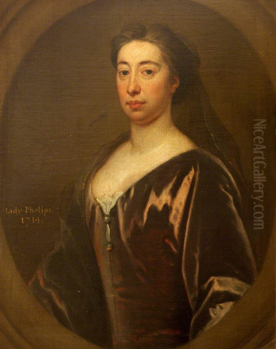 Edith Blake, Lady Phelips (1662-1728) Oil Painting by Godfrey Kneller