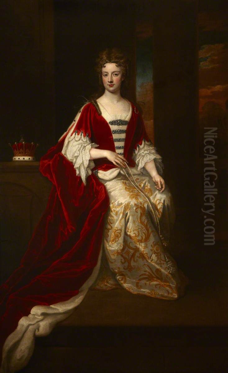 Geertruid Johanna Quirina van der Duyn, Countess of Albemarle (1674 -1741) Oil Painting by Godfrey Kneller