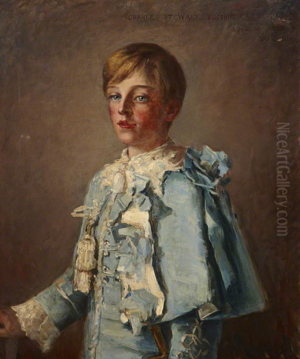 Charles Stewart, Viscount Castlereagh, later 7th Marquess of Londonderry (1878-1949), aged 10 Oil Painting by Sarah Purser
