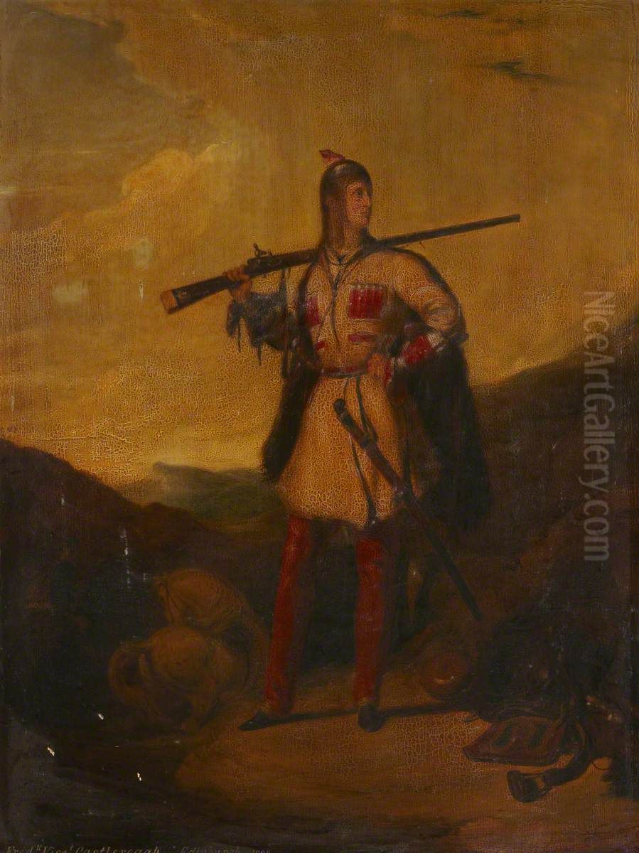 Frederick, Viscount Castlereagh, later 4th Marquess of Londonderry (1805-1872) wearing Hunting Costume Oil Painting by William Allan