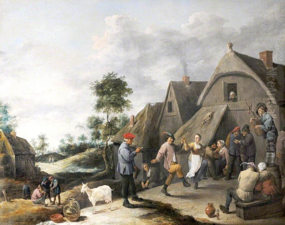 La fete du hameau Oil Painting by David Teniers the Younger