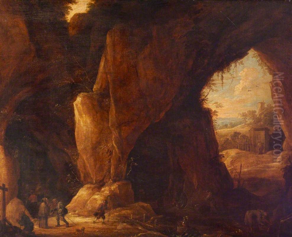 A Shrine in a Grotto Oil Painting by David Teniers the Younger