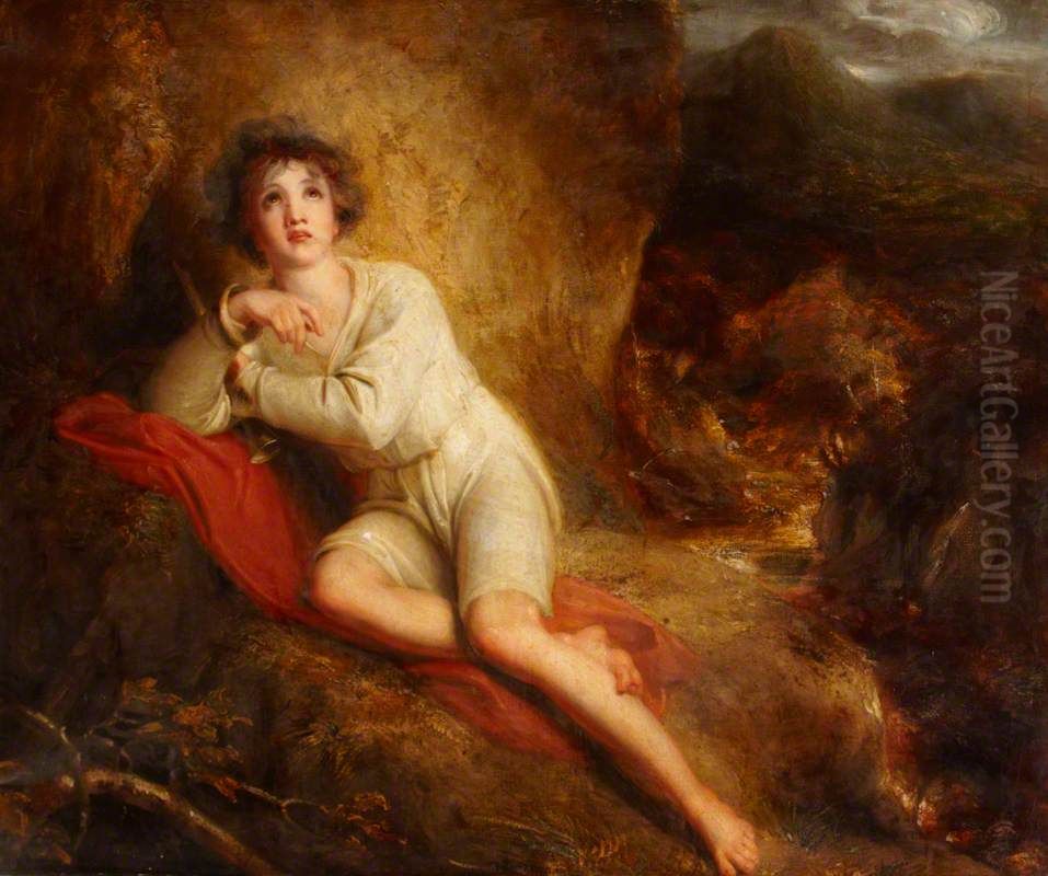 Edwin from James Beattie's 'The Minstrel' (1771/4) Oil Painting by Richard Westall