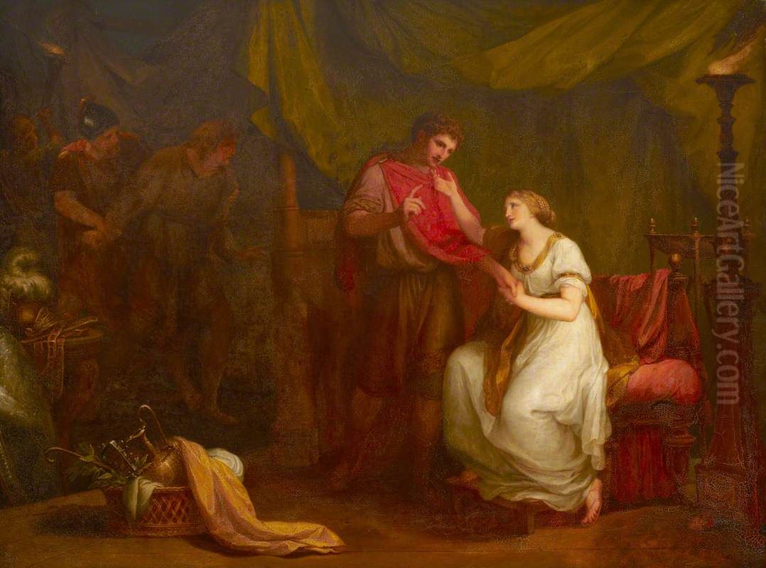 Diomed and Cressida (from William Shakespeare's 'Troilus and Cressida', Act V, scene ii) Oil Painting by Angelica Kauffmann