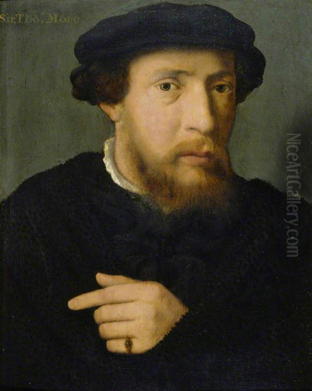 A Man with an Emerald Ring Oil Painting by Joos Van Cleve