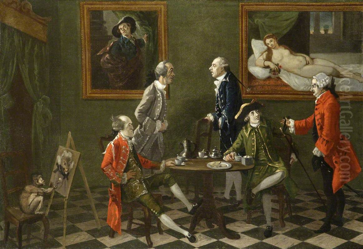 including Captain Walcot, Mr Apthorp and Thomas Patch (1725-1782) Oil Painting by Thomas Patch