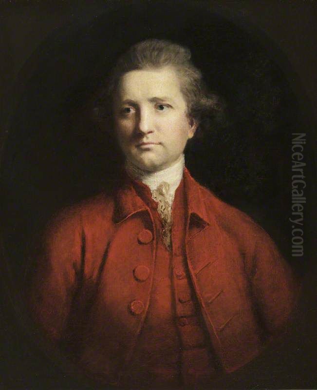 Colonel Alexander Dow (1735/6 - 1779) Oil Painting by Of Sir Joshua Reynolds