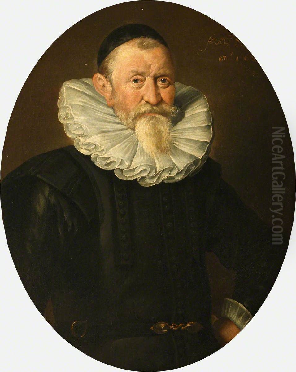 Portrait of an Unknown Bearded Gentleman with a Ruff Oil Painting by Frans Hals