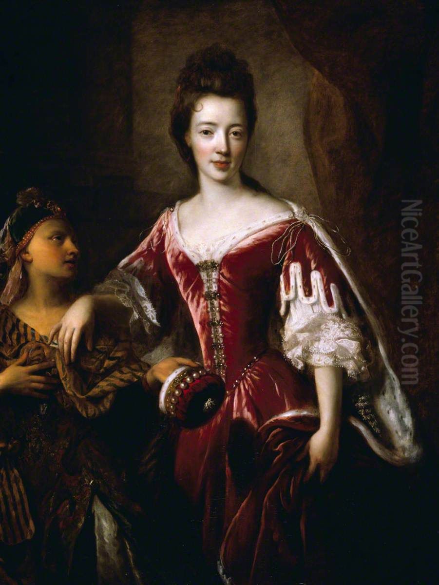 Lady Mary Herbert, Viscountess Montagu (1659-1744/5) Oil Painting by Francois de Troy