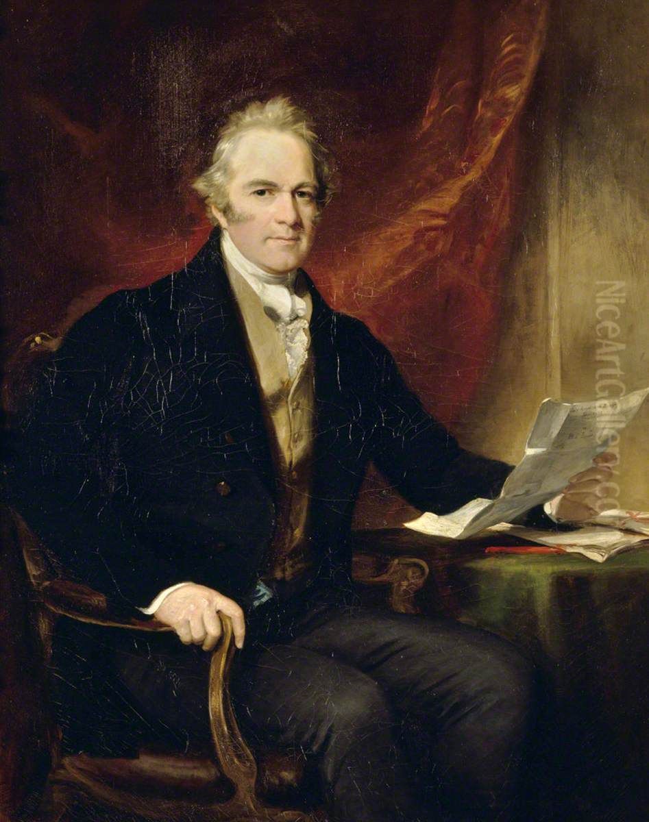 Edward (Clive) Herbert, 2nd Earl of Powis III KG, LLD, DCL, MP (1785-1848) Oil Painting by Francis Grant