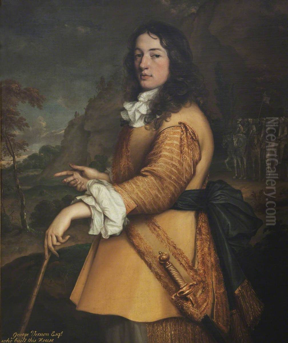George Vernon (1635/6-1702), the Builder of Sudbury Hall Oil Painting by John Michael Wright