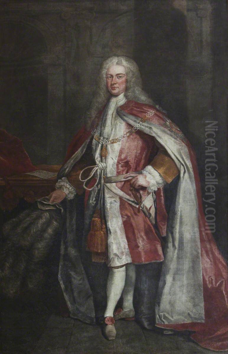 Sir William Yonge, 4th Bt KB (c.1693-1755) Oil Painting by John Vanderbank