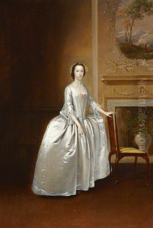 An Unknown Lady, possibly Elizabeth Lacey, Mrs Joshua Iremonger III Oil Painting by Arthur Devis