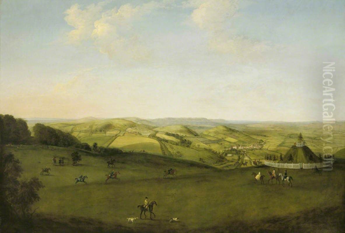 A View on the Downs near Uppark Oil Painting by Peter Tillemans