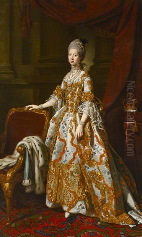 Queen Charlotte (of Mecklenburg-Strelitz) (1744-1818) Oil Painting by Nathaniel Dance-Holland