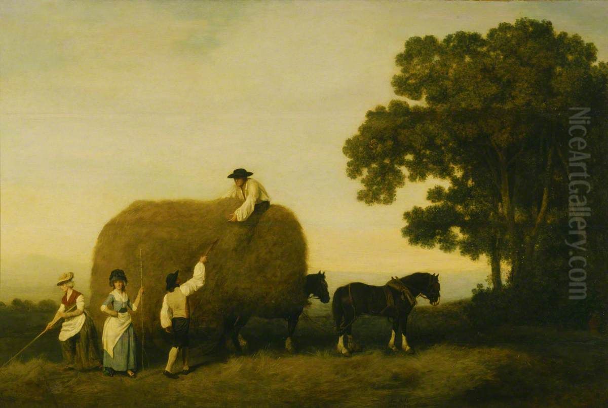 The Haymakers Oil Painting by George Stubbs