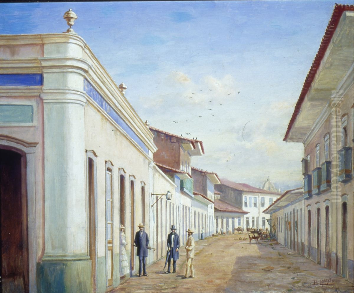 Rua da Quitanda, 1858 Oil Painting by Benedito Calixto