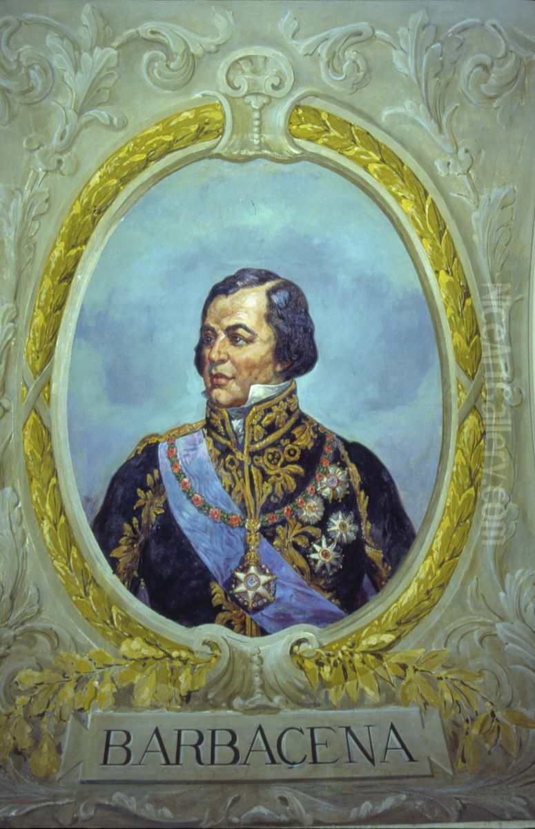 Retrato de Felisberto Caldeira Brandt (Marques de Barbacena) Oil Painting by Oscar Pereira Da Silva
