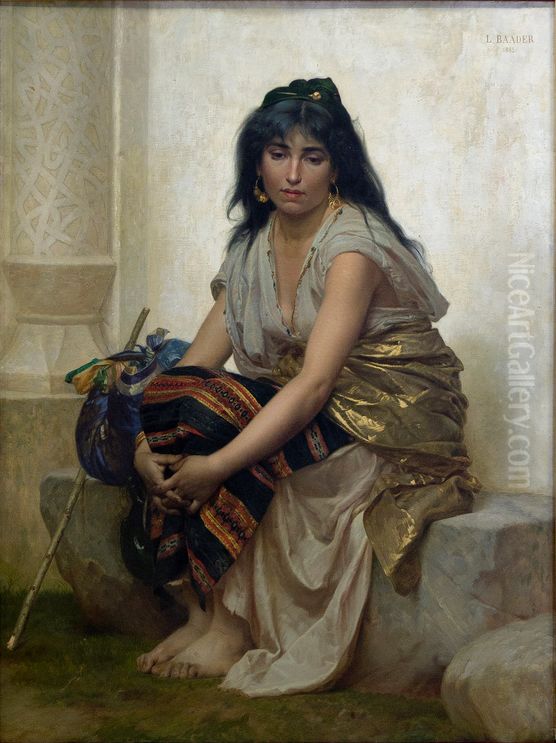 Tzigane a la porte de Brousse Oil Painting by Louis-Marie Baader
