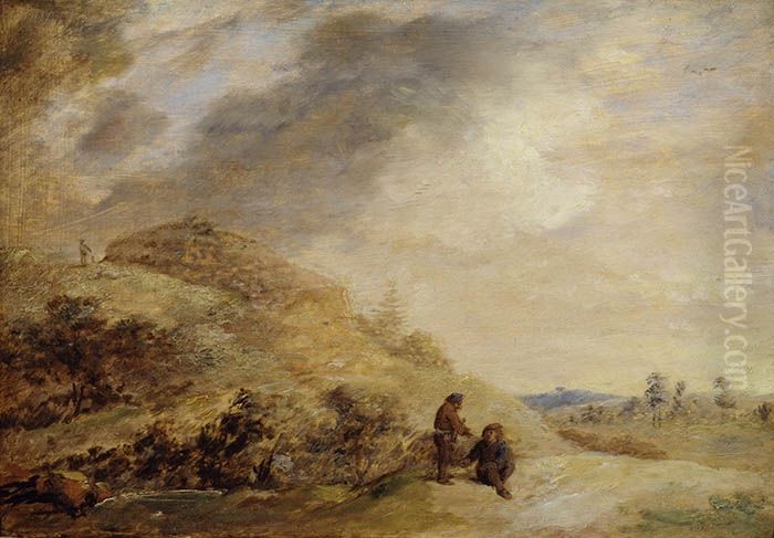 Dune landscape Oil Painting by Adriaen Brouwer