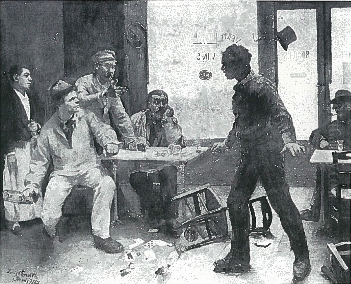 Falschspieler Oil Painting by Lovis (Franz Heinrich Louis) Corinth