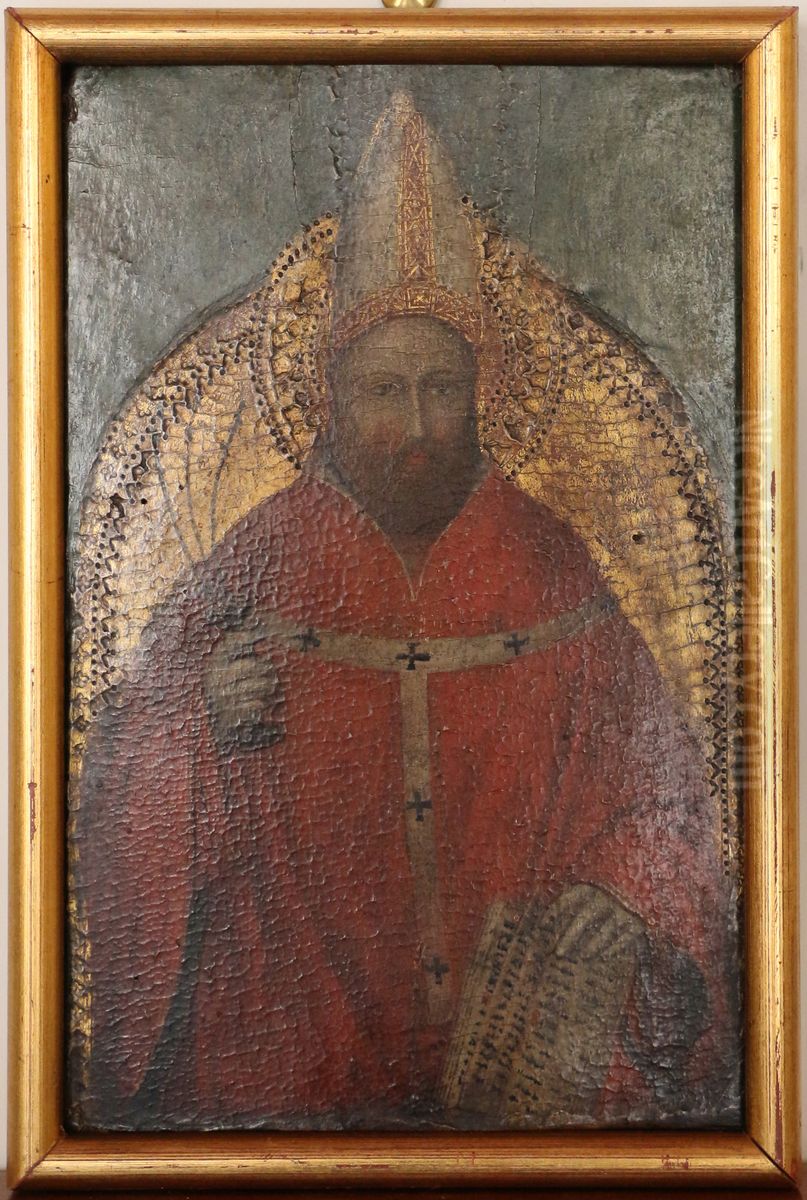 Saint Ambrose Oil Painting by Giusto de' Menabuoi