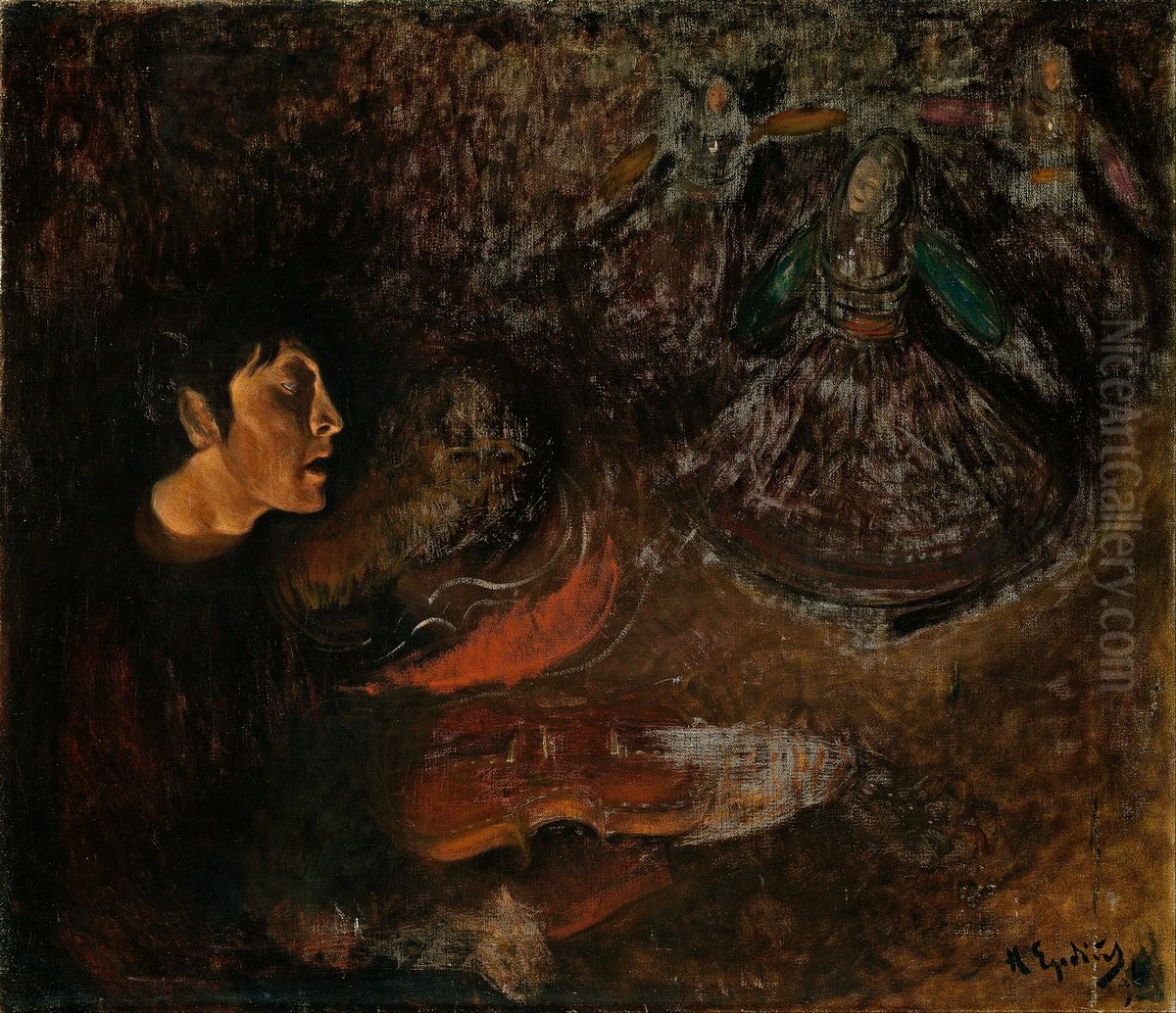 Play and Dance Oil Painting by Halfdan Egedius