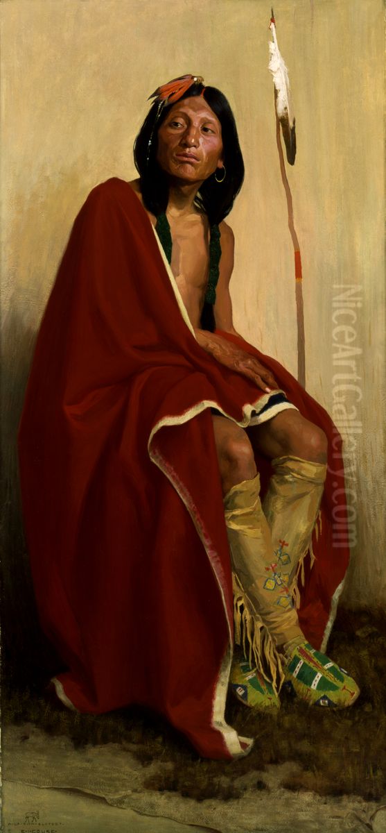 Elk-Foot of theTaos Tribe Oil Painting by E. Irving Couse
