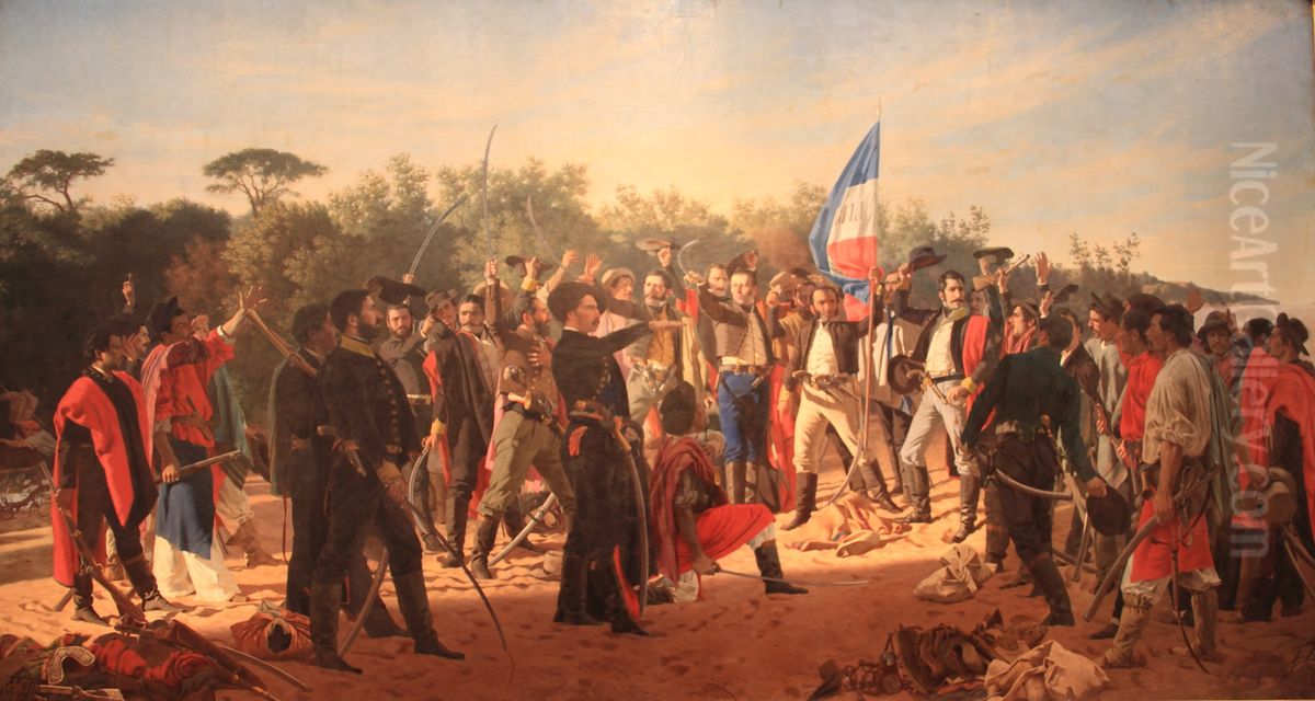 El juramento de los Treinta y Tres Orientales Oil Painting by Juan Manuel Blanes